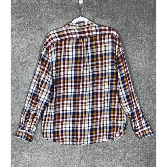 Old Navy Slim Fit Long Sleeve Plaid Flannel Button Down Shirt Mens Size XXL - Picture 2 of 15